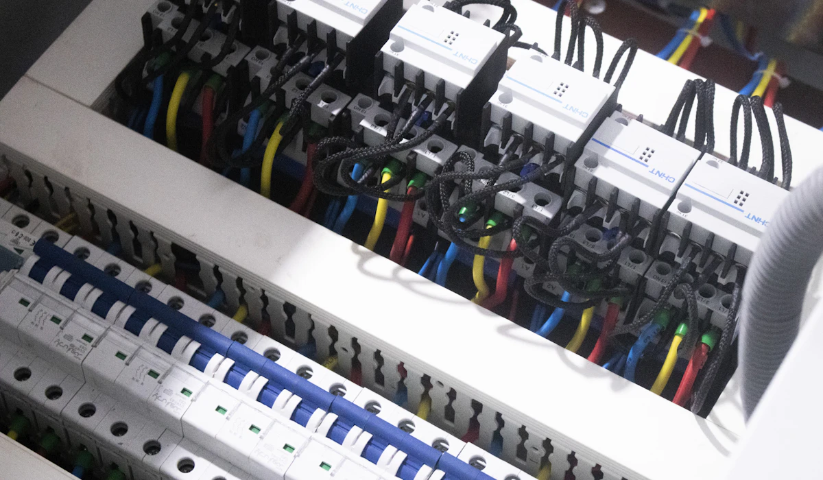 Spänningsprovare mot kablar bakom strömställare